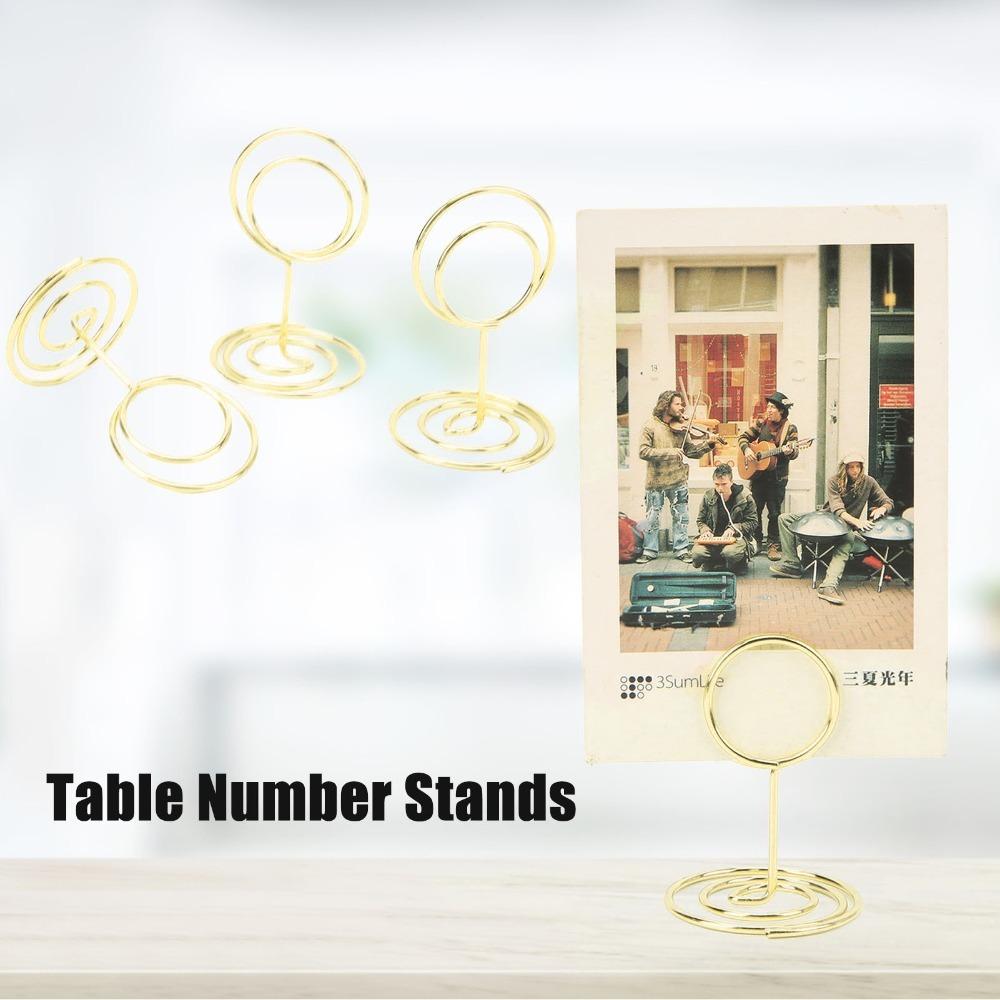 20Pc Stable Table Number Stands Gold/Rose Gold Table Number Holder Name Card Clip  Office