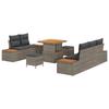 Garden Sofa Set with Cushions 8 Pcs Gray