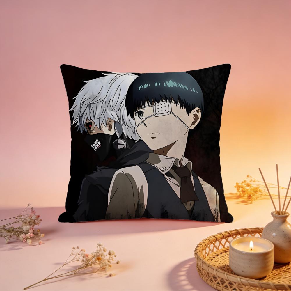 Trendy TTokyo Ghouled Cushion Cover Comfortable Durable Pillow Cover MultiScene for Home Office Car Sofa