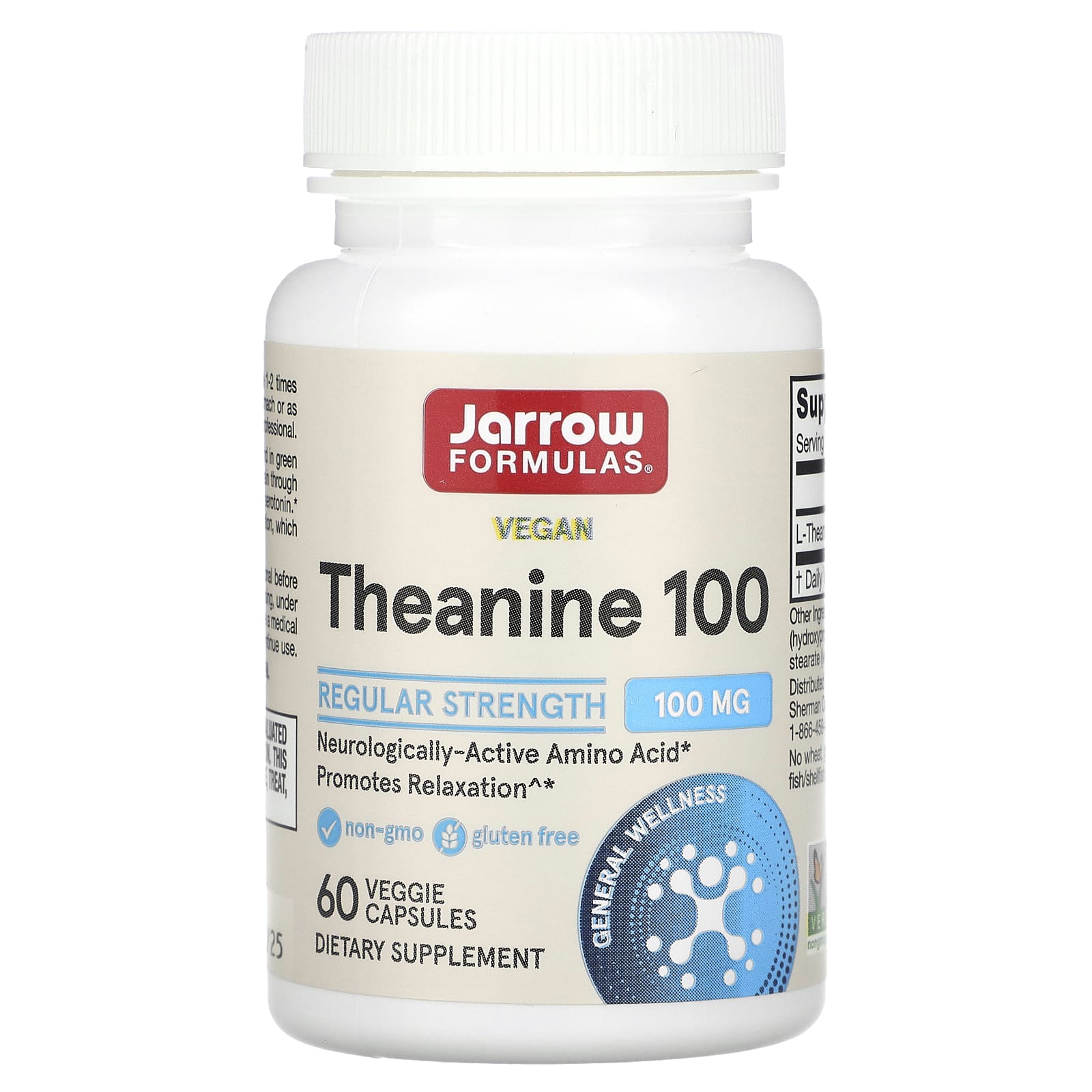 

Theanine 100, 100Mg, 60 Veggie Caps