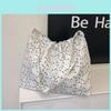 Canvas Drawstring Ruched Floral Tote Bag With Magnetic Closure For Casual Daily Use