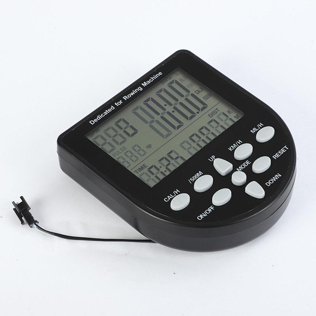 Rowing Machine Counter Monitor Easy to Use Replacement Professional Timer Meter for Time RPM Mileage