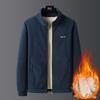 Winter Casual Wol Gevoerd Nieuwe Warme Wollen Verdikte Jas Heren Opstaande Kraag Rits Fleece Top