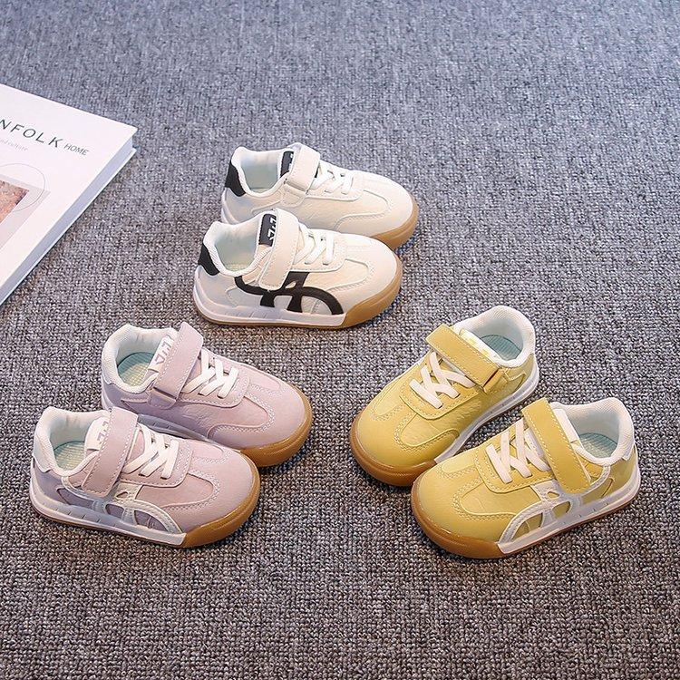 Children's Low-top Board Shoes Non-slip Little White Shoes 2025 Spring and Autumn New Girls' Sports Shoes Boys' Running Shoes Baby Shoes