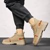 Neue trendige Herren Herbst Winter Wanderarbeitsstiefel Hithtop Leder Skateboard Schuhe Männliche Studenten Casual Martin Stiefel