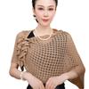 Front Buckle Design Cutout Wrap Sparkly Design Ice Silk Wrap Triangle Shawl  Travel