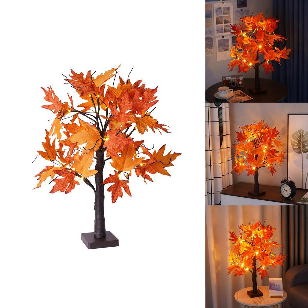 Led Maple Tree Light With 24 Leds For Thanksgiving Christmas Party Home Decoration Indoor Garden Scene