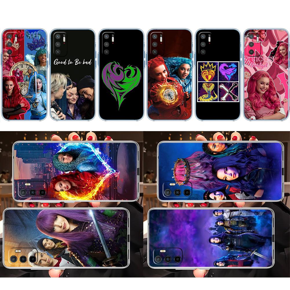 CJ33 Descendants Soft Shell Transparent Phone Case for Samsung Galaxy A04 A04S A14 A23 A34 A54 M23 M33 M52 M53