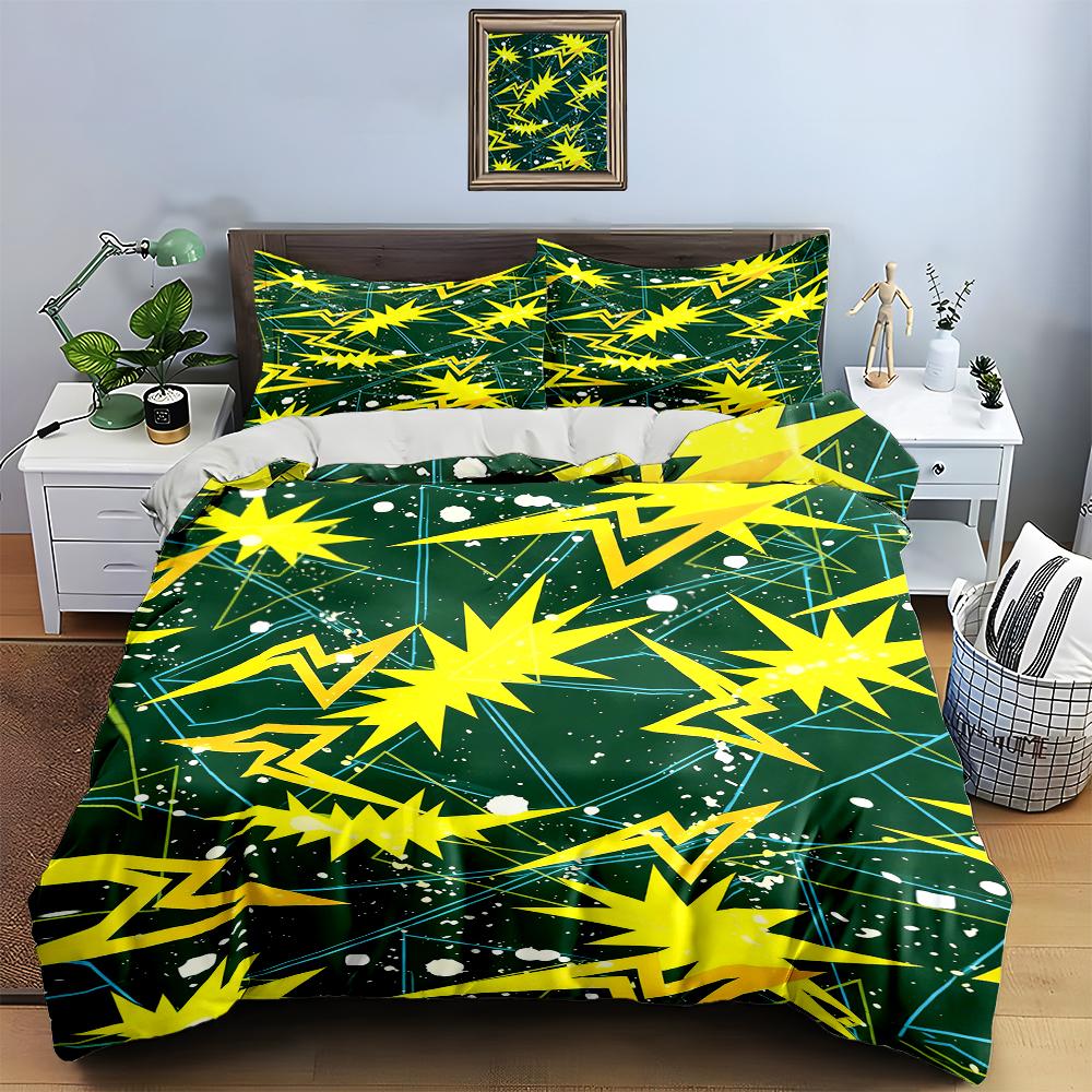 Bright, starburst, geometric Bedding Duvet cover sets Duvet covers Pillowcases gifts (1 * Duvet Cover 2 * Pillowcases, without duvet insert)