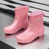 New comfortable short rain shoes women's non-slip and wear-resistant fashion four-season waterproof fashion outdoor water boots