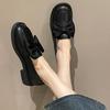 British style small leather shoes women's autumn 2025 new bow versatile loafers thick heel platform single shoes women's shoes