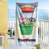Wow! Wow! Wubbzy Customize Text Beach Towel High Absorbency & Quick-Dry Perfect for Traveling Yoga Camping and Swimming