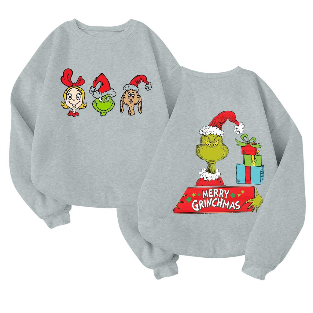 Children's Fashionable Lightweight Long-sleeved Round Neck Pullover With Pockets Printed Pullover