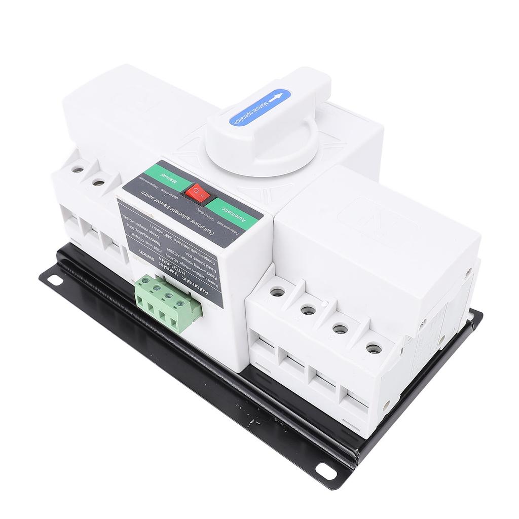 Double Power Automatic Transfer   AC400V ATS 4P 63A Generator Changeover   Manual Transfer   for Home Flame Retardant PC Material