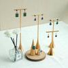 Metal Ear Jewelry T Bar Rack Ear Studs Hanging Tower Storage Shelf Cabinet Window Earring Holder Stand Display Organizer Bracket
