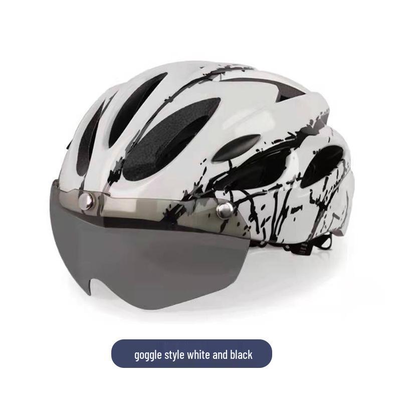 Unisex Adjustable Safety Helmet with Magnetic Windproof Goggles - One-piece Design