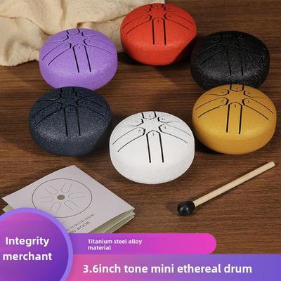 6-tonowy miniaturowy bęben stalowy typu hollow drum dla dzieci, przenośny instrument perkusyjny.