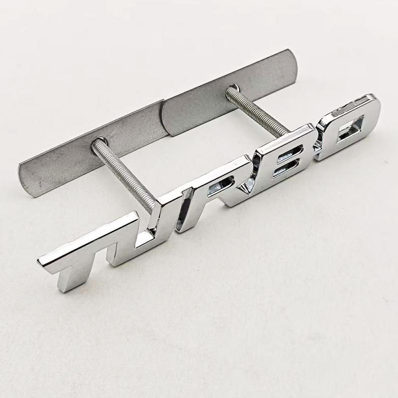3D Metal Car Sticker Logo Turbo Badge Fender Side Emblem Rear Trunk Sticker Decals Auto Turbo Universal Accessories