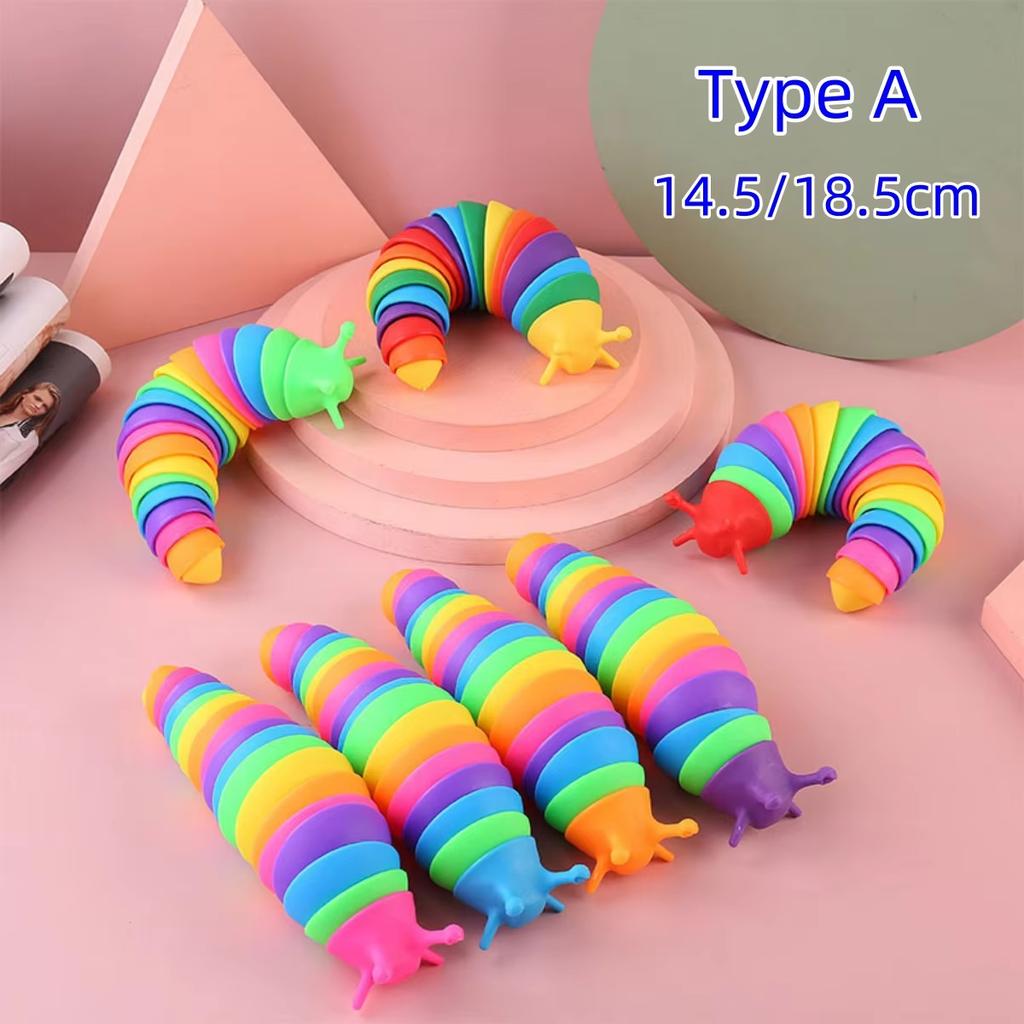1PC Fidget Slug Toy Sensory Caterpillar Fidget Toy for Kids Adults Autism Sensory Toys Fidgets Stocking Stuffers Birthday Gift