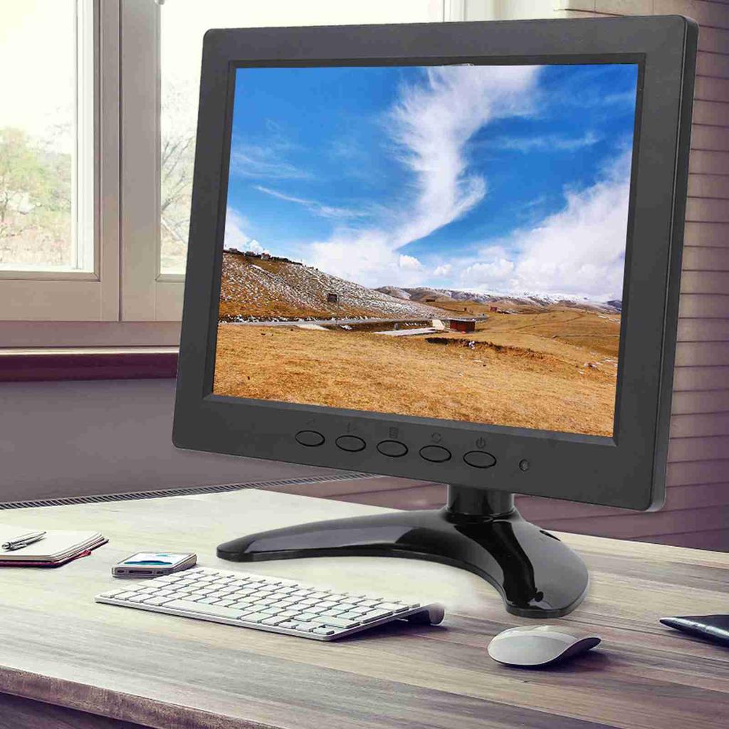 Small 8 Inch 1024x768 IPS Soft Screen HD Video Display for HDMI VGA  BNC  AV
