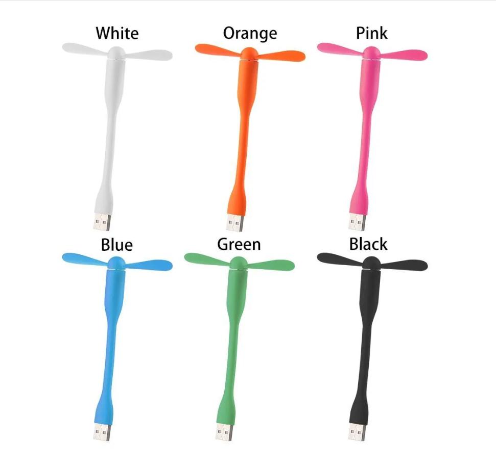 USB Fan Flexible Portable Fan For Power Bank Computer Summer Gadget