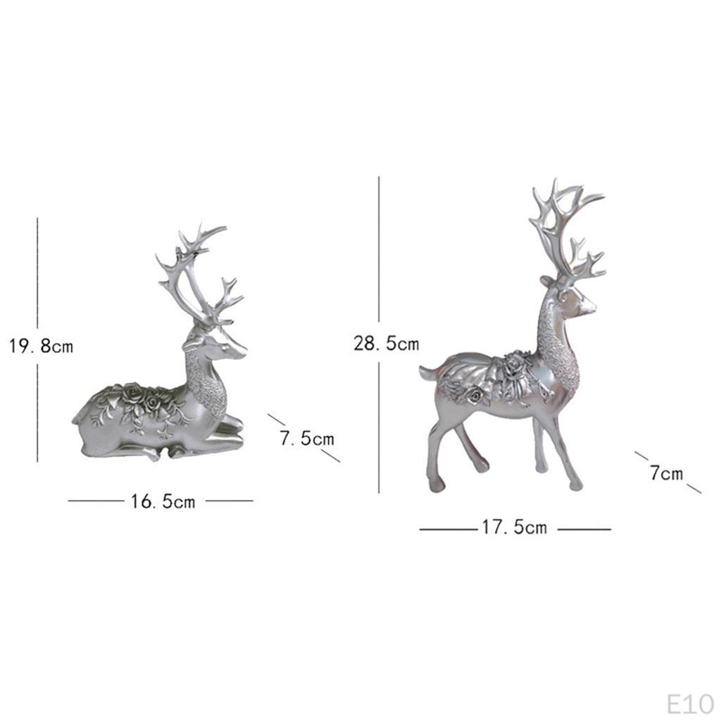 Elegante Elchstatue Dekorative Harzhandwerksfiguren Tiere Skulptur Shop Handgefertigte Figuren