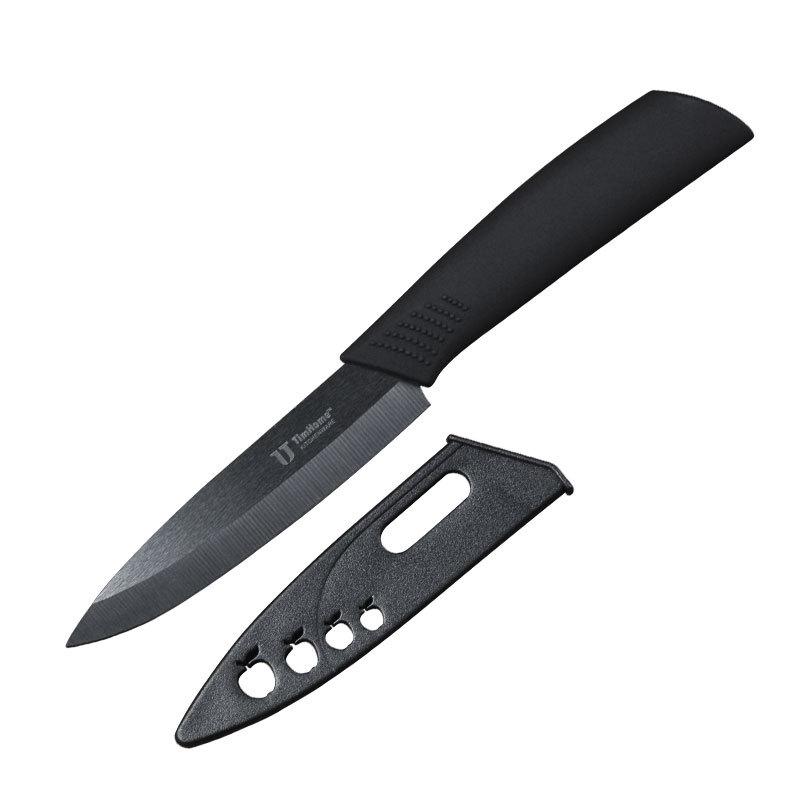Ceramic Fruit Knife for Kitchen 4 Inch Chef Knife with Sheath Utility Slicing Cooking Tool for Vegetable Rustproof Zirconi
