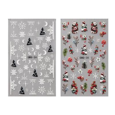 Christmas Nail Stickers Party Nail Decoration For Holiday Manicures Nail Decals For Adding Seasonal Charm To Your Nail
