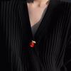 Small Red Apple Brooch, High-End Female Niche Design, High-End Corsage Summer Pin, Fixed Clothes, Anti-Light Buckle