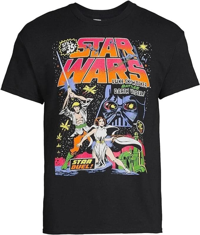 Star Wars Mens Luke and Leia Comic Book Cover Graphic Shirt New S-3XL 3XL