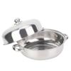 Enkeltlags suppekjele 28cm Rustfritt stål Hotpot Matgryte Kokekar med Unikt Håndtak Enkel å Bruke for Induksjonskomfyr