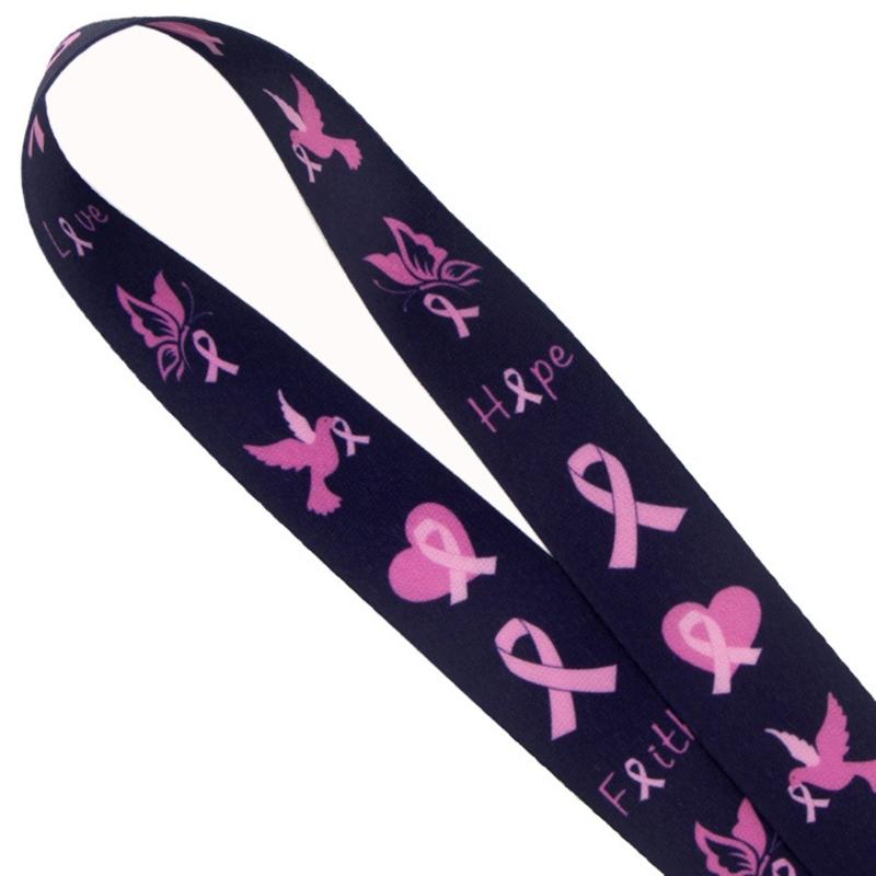 2pcs Support Phone Holder Ribbon Lanyard Neck Strap Quick Release Buckle for Keys and Phones Awareness Accessories