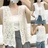 Volná háčkovaná vesta Cardigan