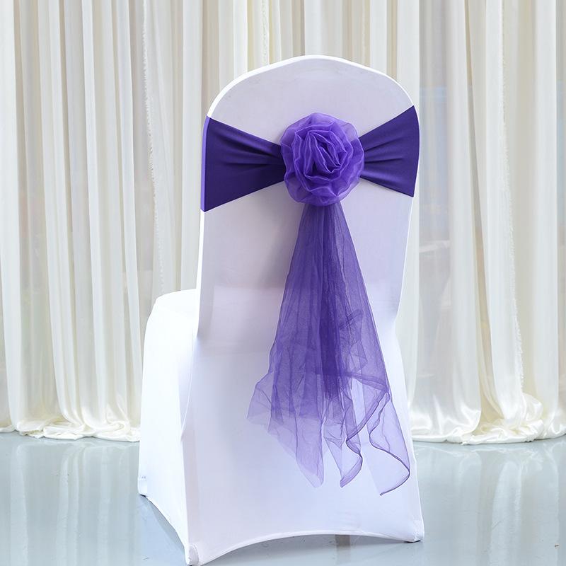 10/20/30pc/set Red Wine Wedding Chair Bow Decoration Stretch Chair Sashes Knot Ties For Wedding Party Hotel Banquet Chairs Decor