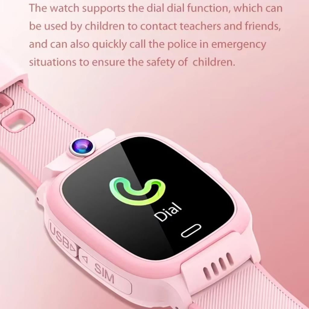 Kids Smartwatch with Phone Calling SOS Weather Photo Alarm Function Children Smartwatch WIFI LBS Real-time Positioning