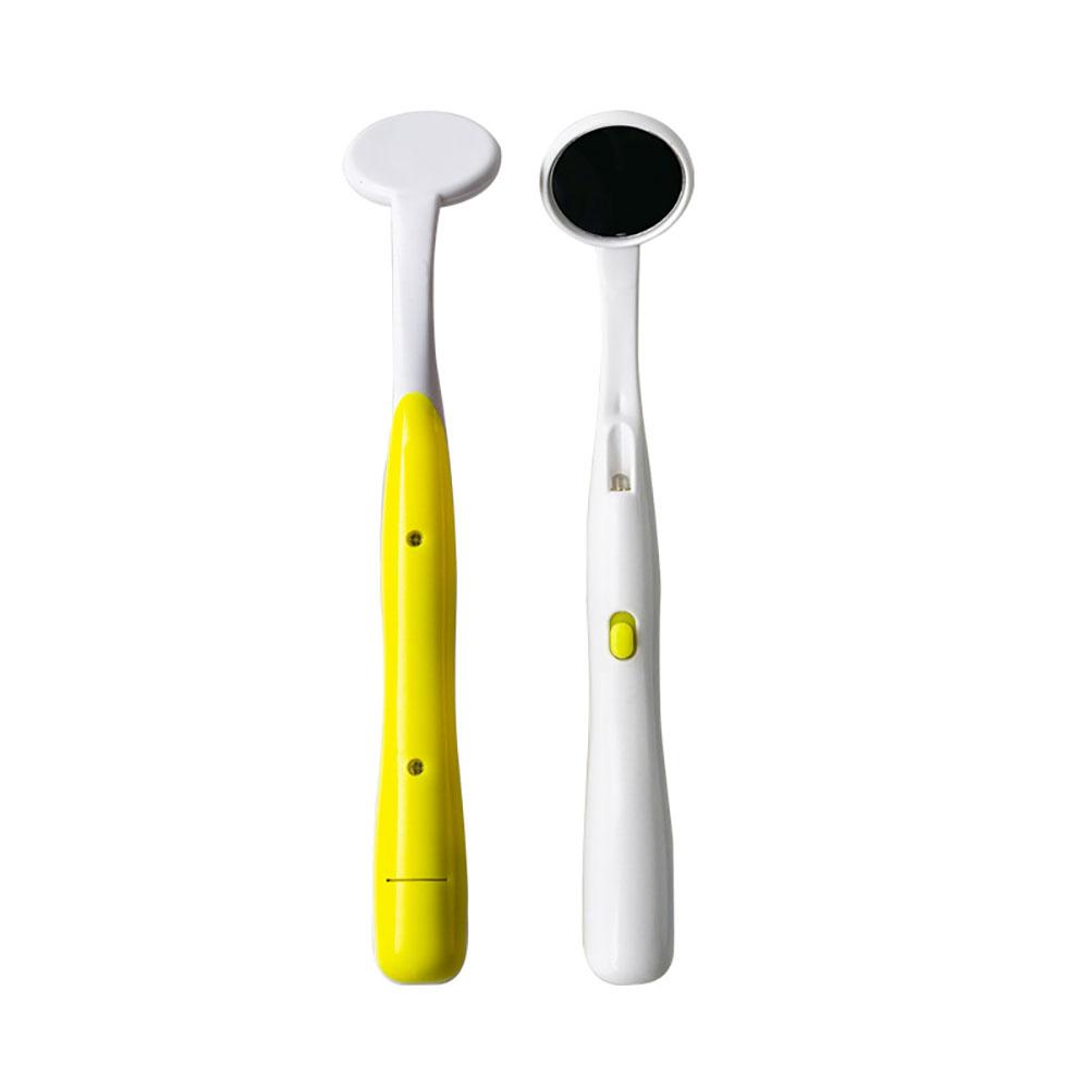 PIORPOY Dentistry Material LED Light Super Bright Mouth Mirror Dentist Oral Super Bright Anti-fog Mouth Mirror Tooth Exam Tool