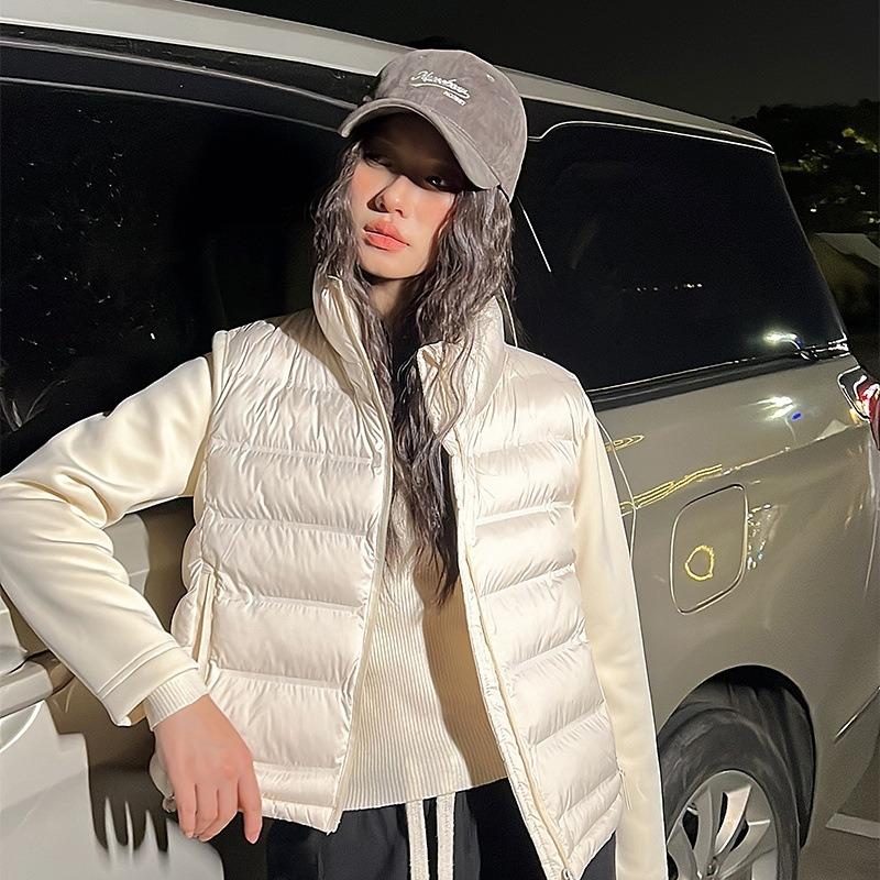 Supply Autumn New Cross-border Women's Clothing Casual Sleeves Splicing Cotton Clothing Jacket Solid Color Quilting Cotton