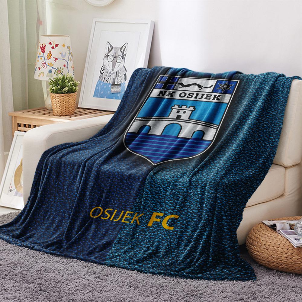 NK Osijek  Print Flannel Blanket, High quality Comfortable for All Seasons, Home Decor, Warmth and Comfort