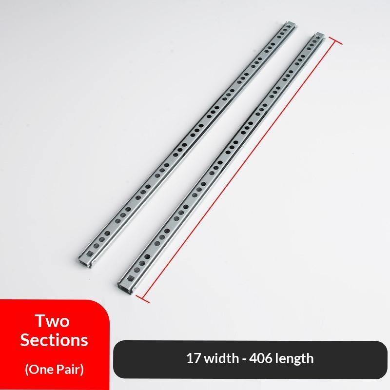 2Pcs Kitchen Cupboard Drawer Slides 17Mm Wide Furniture Guide Rail Full Extension Parts Hardware Furniture Drawer Slides Parts