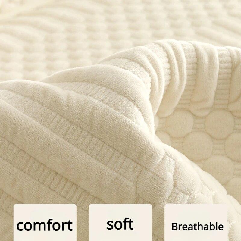 Asciugamano per divano in velluto delicato e solido, minimalista, antiscivolo, antipolvere, comodo cuscino per il sedile, decorazione per la casa, soggiorno
