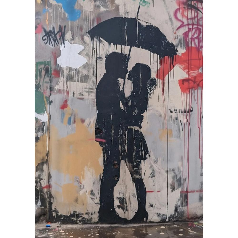 Pop Street Graffiti Wall Art Poster Banksy Ragazzo Ragazza con Palloncino su Tela Poster Stampe Pittura Soggiorno Decorazione Casa Regali