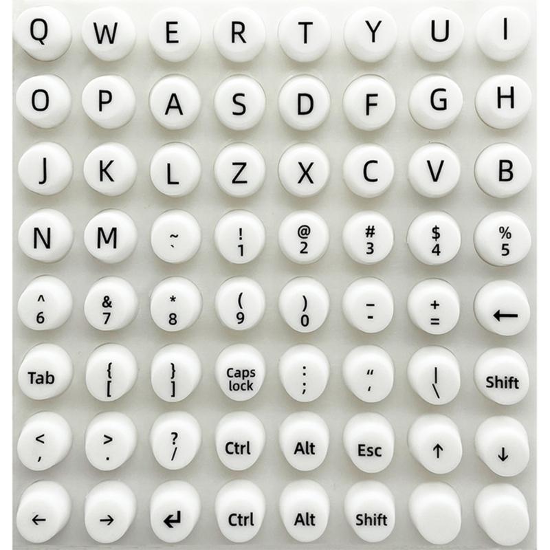 

Silicone Keyboard Protector Covers Keycap Height Increaser Stickers Nail-Friendly Keyboard Risers Keyboard Covers белый