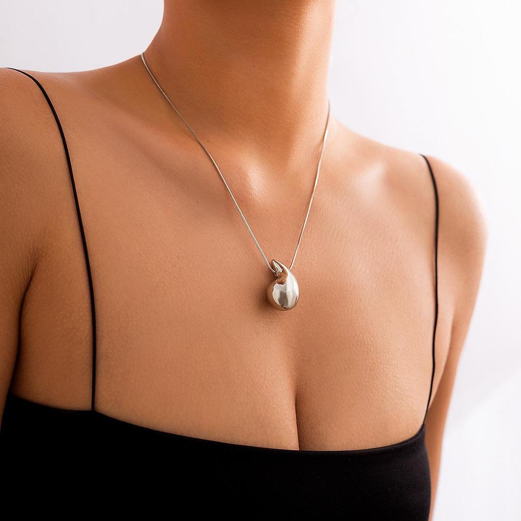 Elegant Water Drop Large Teardrop Pendant Necklace
