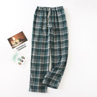 Pantaloni da casa in garza larghi traspiranti da uomo taglie forti per primavera, estate, autunno