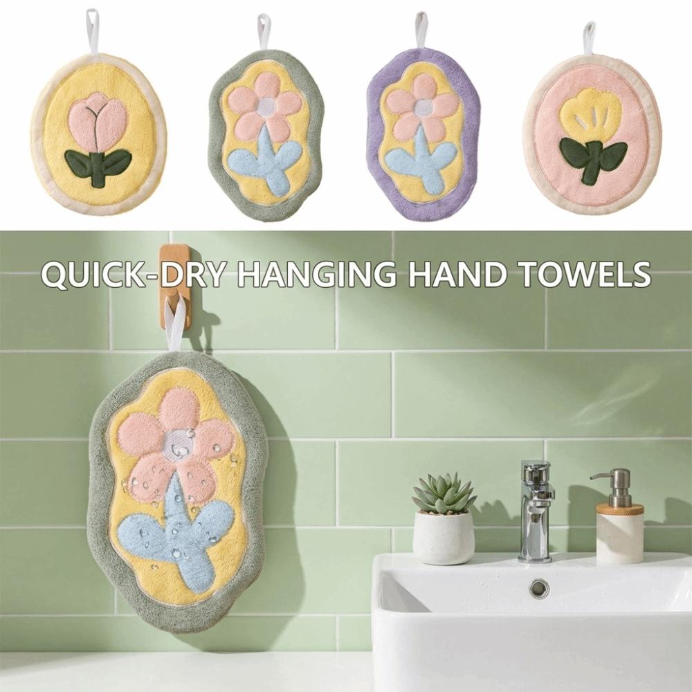 Tulip Kitchen Cleaning Towel Absorbent Cleaning Rag Fashion Hand Towel  Household
