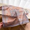 Leopard Print Chain Simulation Silk Printing Silk Scarf Small Square Scarf High-end Shawl Sunscreen Neck Scarf Headscarf Scarf New