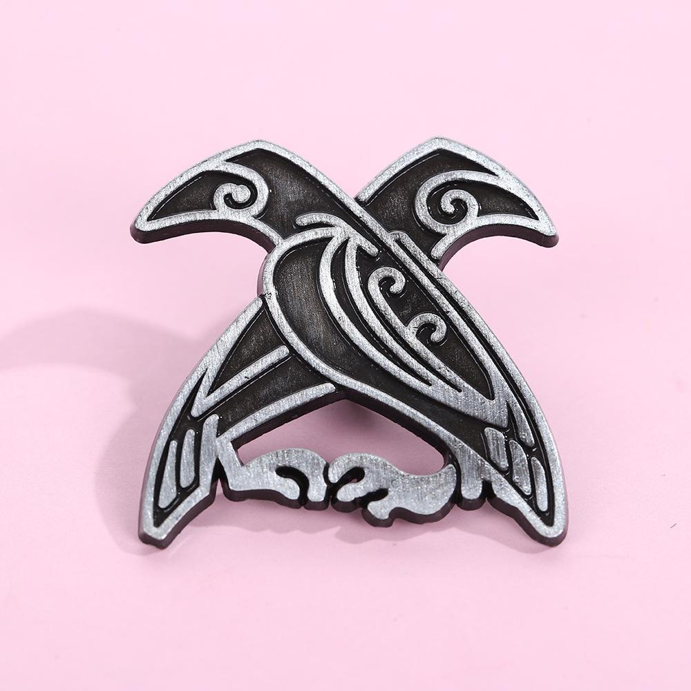 Geometric Letter Series Alloy Brooch Premium Light Luxury Niche Metal Badge Pin Jewelry