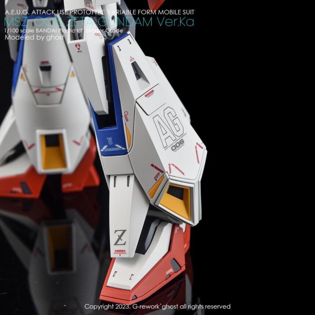 Fluorescent MG MGEX MGSD FM HiRM 1100 Robot MS Ensha Detail-Up Water Transfer Decals (for MG 1100 Z Gundam Zeta Gundam Ver.Ka) [Used]