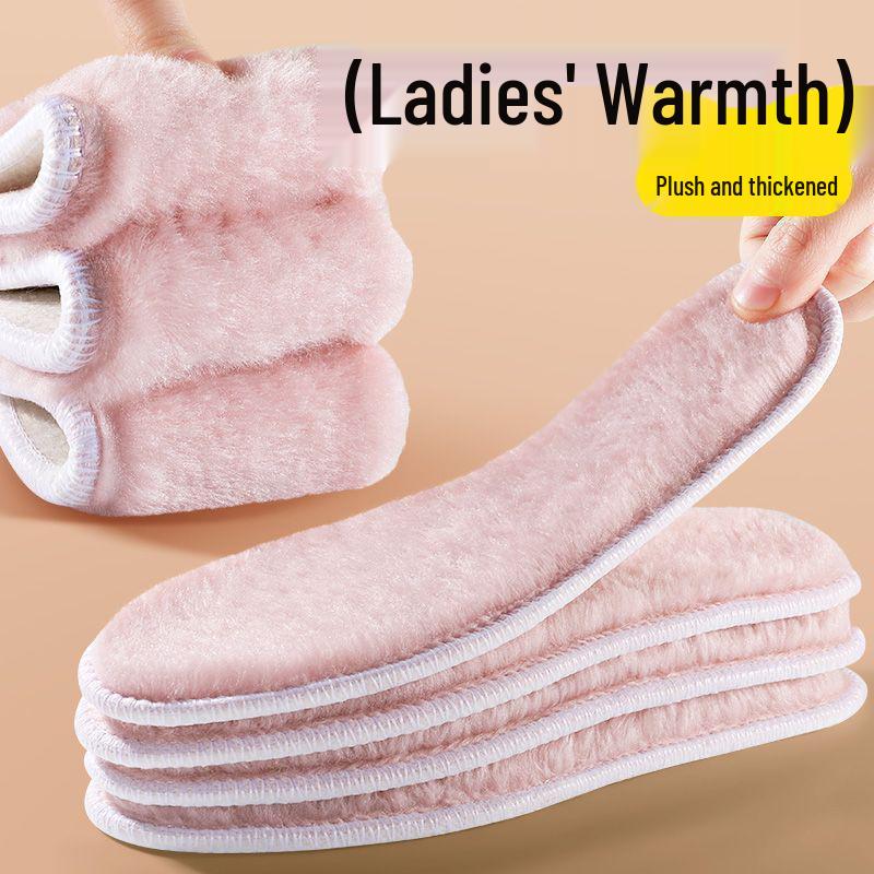 Women's Plush Fleece Insoles: Warm, Soft, Elastic, Comfortable, Sweat-Absorbent, Odor-Resistant Winter Protection