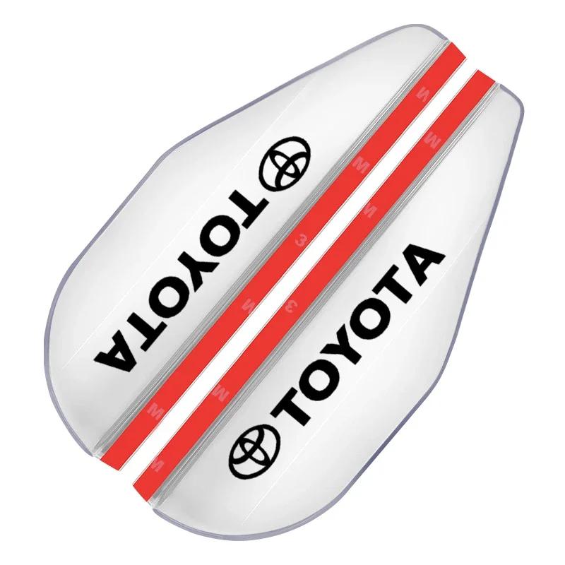 2Pcs Car Rear View Side Mirror Rain Board Eyebrow Sticker For Toyota Yaris Corolla Avensis Aygo Vitz Vios Yaris Mark-X Mirai